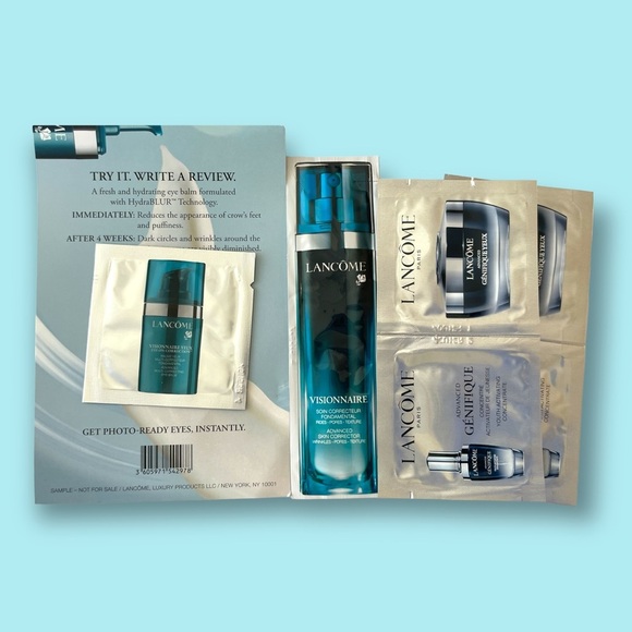 LANCÔME Eye Cream + Skin Corrector Serum Samples | Travel Size Bundle - Picture 1 of 6